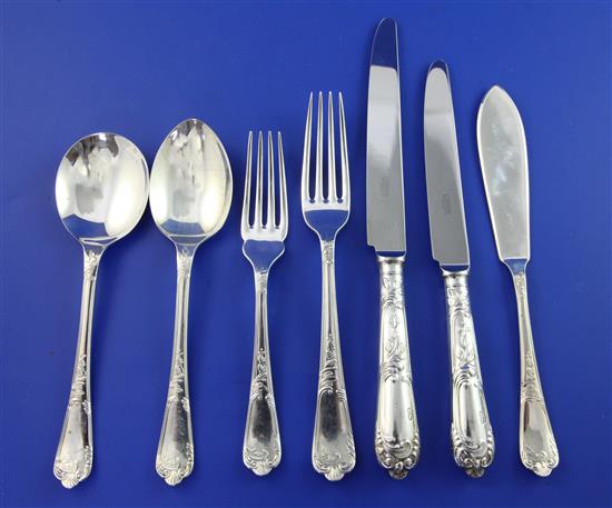 A modern canteen of silver La Regence pattern cutlery for eight by Carrs of Sheffield Ltd, weighable silver 121 oz.